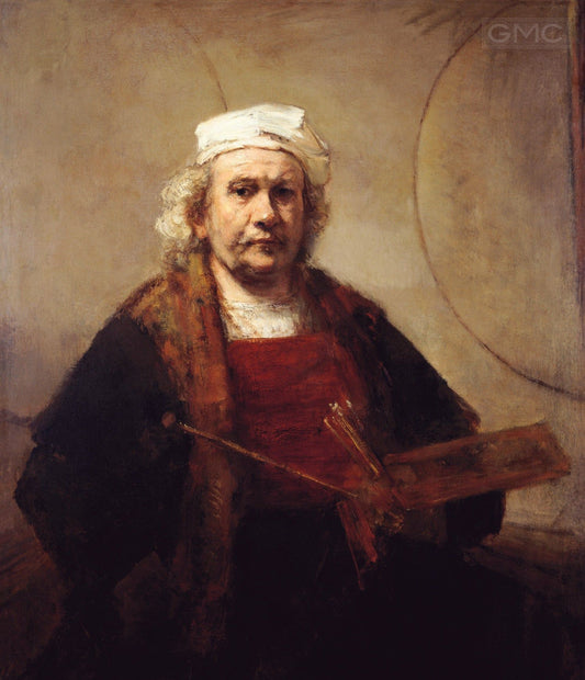 Self-Portrait with Two Circles